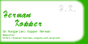herman kopper business card